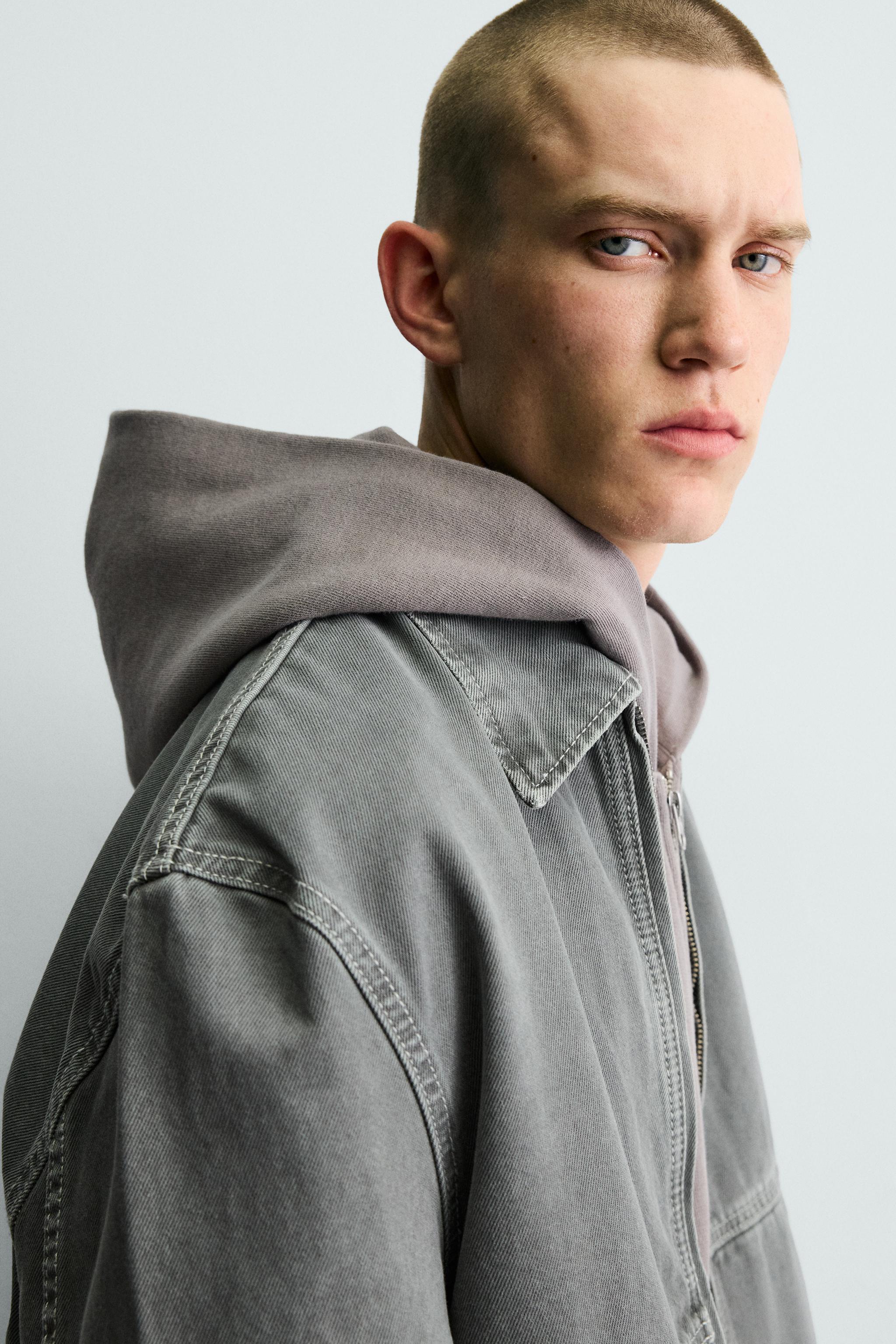 CONTRAST TOPSTITCHING BOXY FIT JACKET